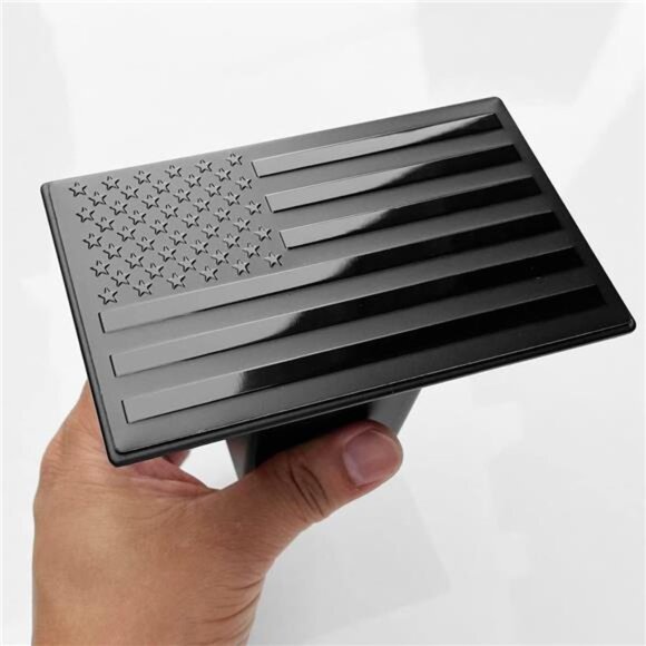 American Flag Metal Trailer Hitch Cover for 2 inch Receivers（with 5/8-Inch Pin) - Picture 3 of 8